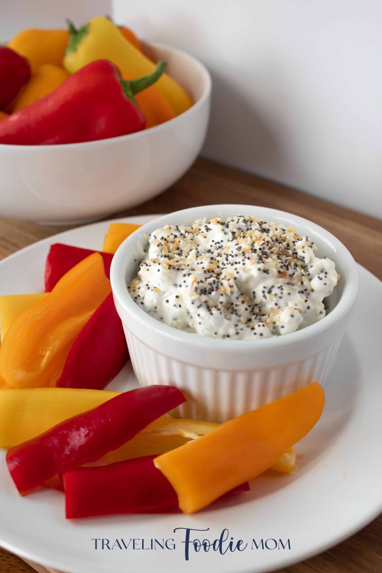 everything bagel dip easy healthy appetizer snack recipe