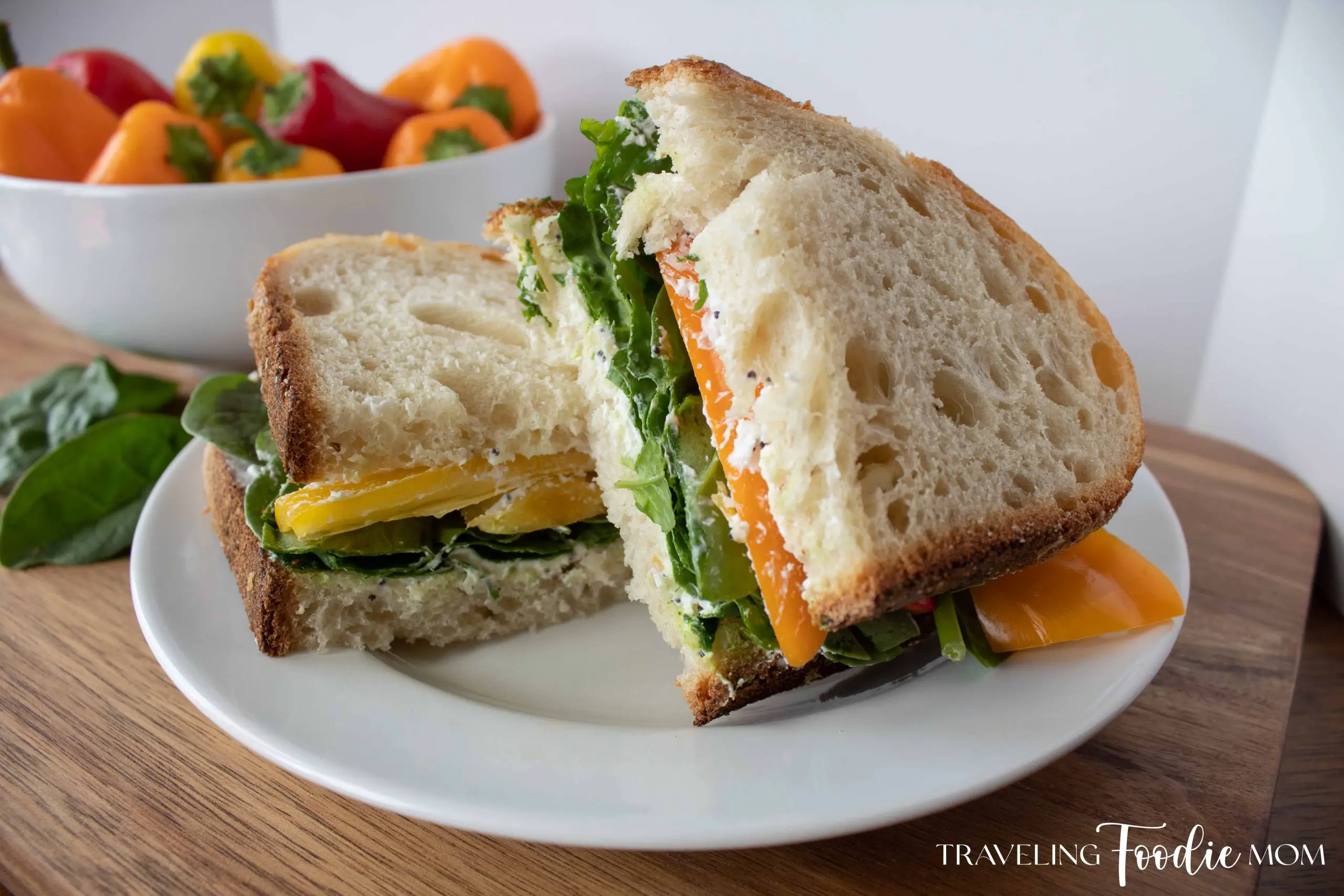 Veggie Sandwich on Sourdough - Traveling Foodie Mom
