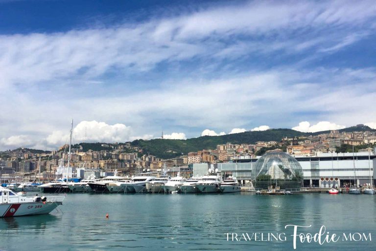 genoa italy port boats view