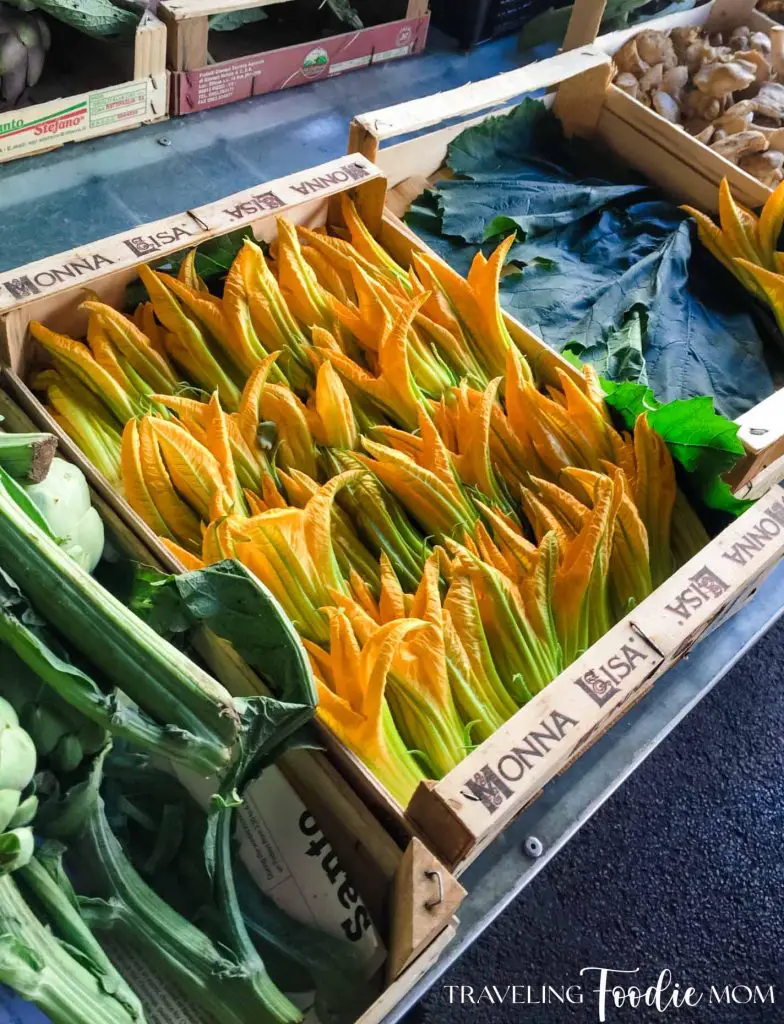 florence italy walking market food tour cooking class zucchini blossoms
