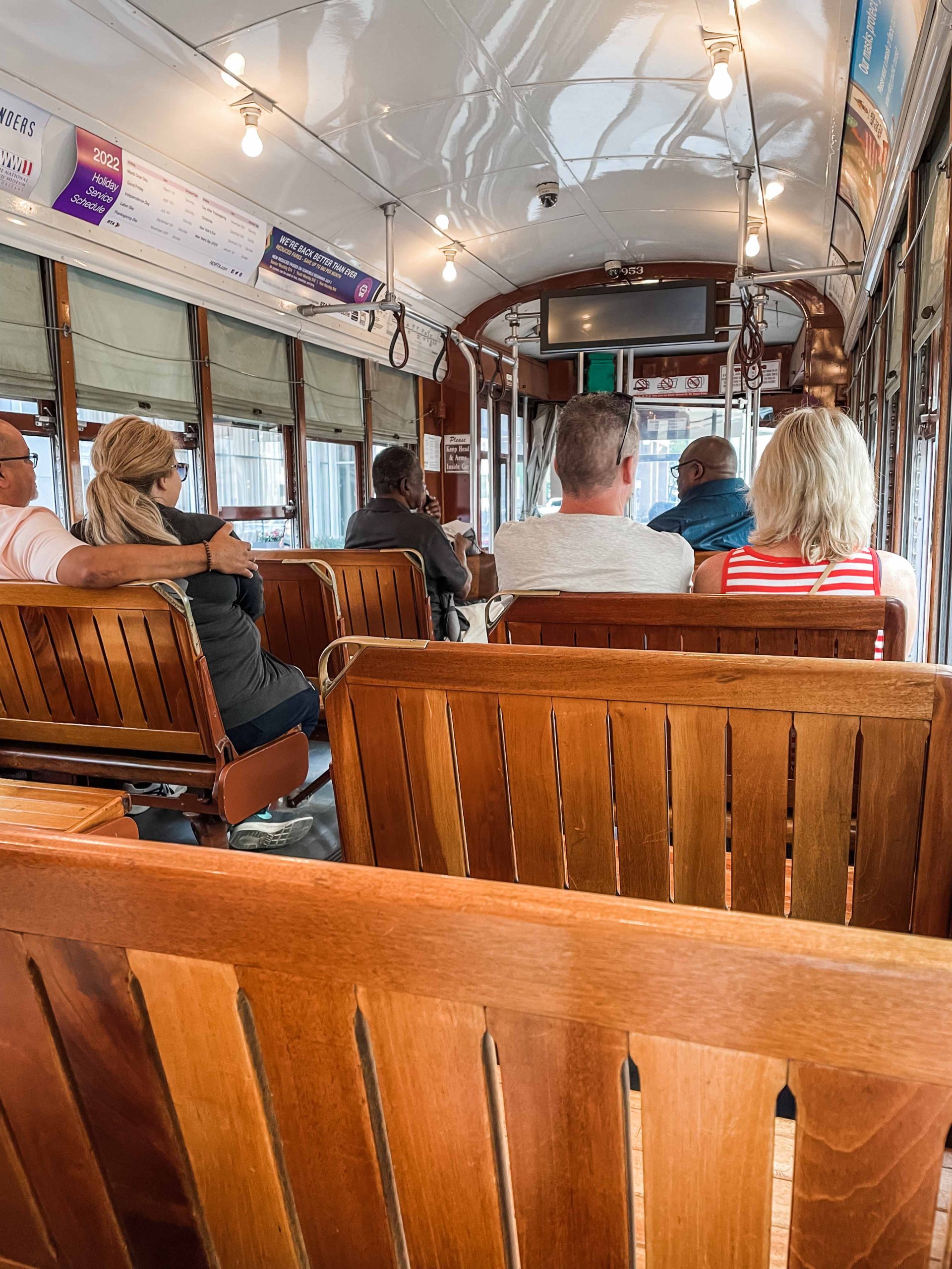 streetcar new orleans louisiana st charles seating