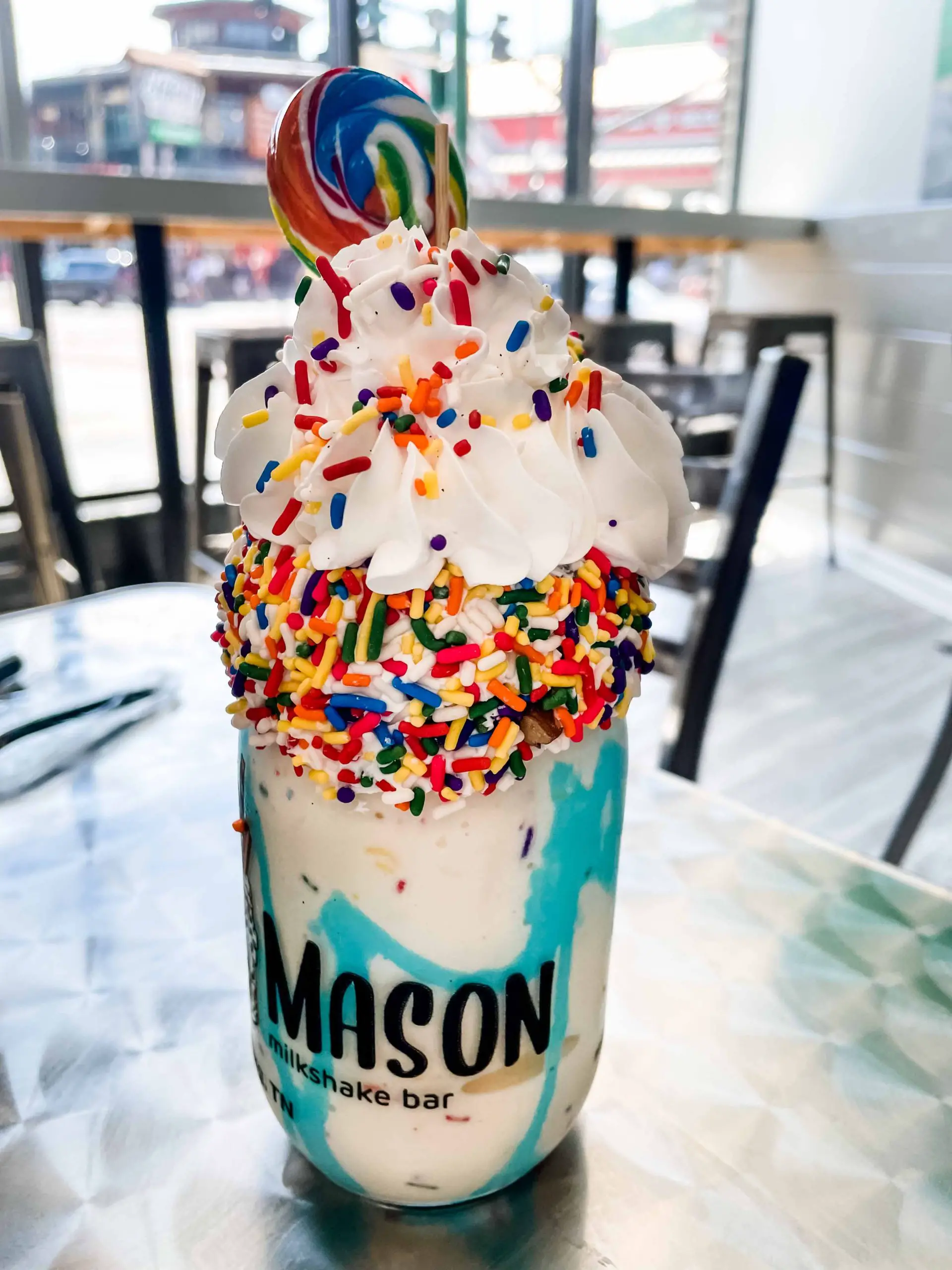 crazy mason milkshake bar in gatlinburg tn candy sprinkles