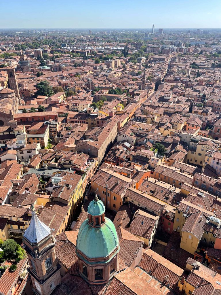 bologna italy things to do climb the asinelli tower in bologna view of city
