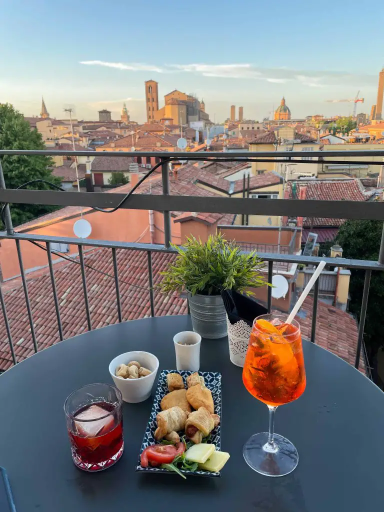bologna italy best food aperitivo rooftop bar hotel touring