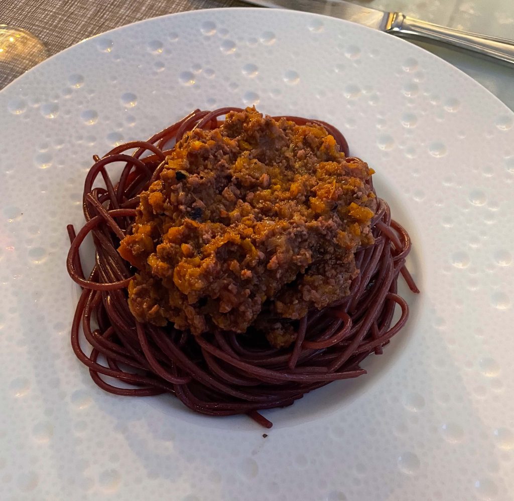 Toscana Fair - red wine pasta with octopus